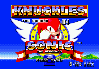 Sonic the Hedgehog 2 title screen for Sega Mega Drive